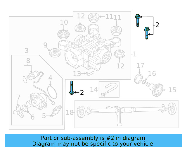 Differential Mount Bolt N-107-202-01 - View 5