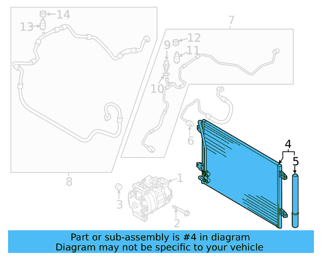 A/C Condenser 561-820-411-C - View 6
