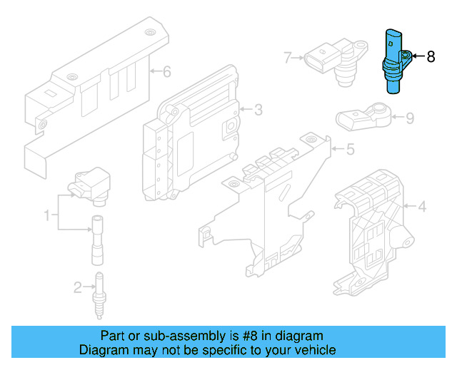 Engine Crankshaft Position Sensor 06H-906-433-D - View 26