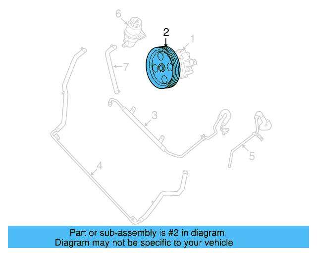 Power Steering Pulley 7B0-145-255 - View 2