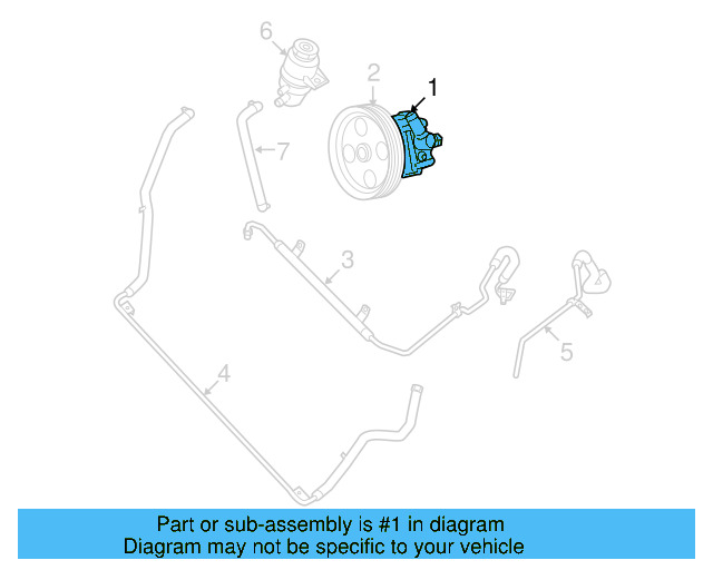 Power Steering Pump 7B0-422-154 - View 2