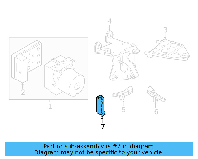 ABS Control Module Connector 7L0-973-047 - View 3