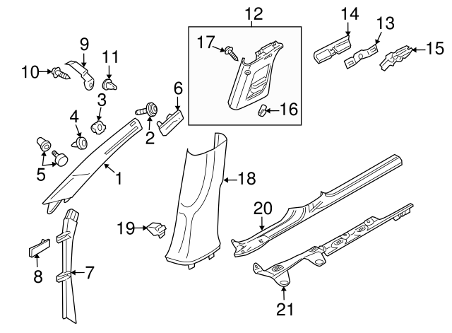 Windshield Pillar Trim 3AA-867-234-A-6K8