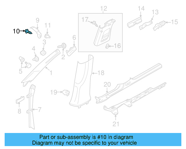 Door Interior Trim Panel Screw N-104-420-03 - View 20