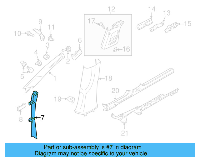 Kick Panel Trim 3C0-868-237-A-7G8 - View 7
