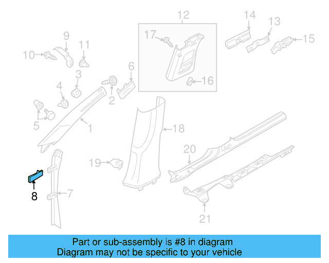 Kick Panel Trim 3C0-868-237-A-7G8 - View 3