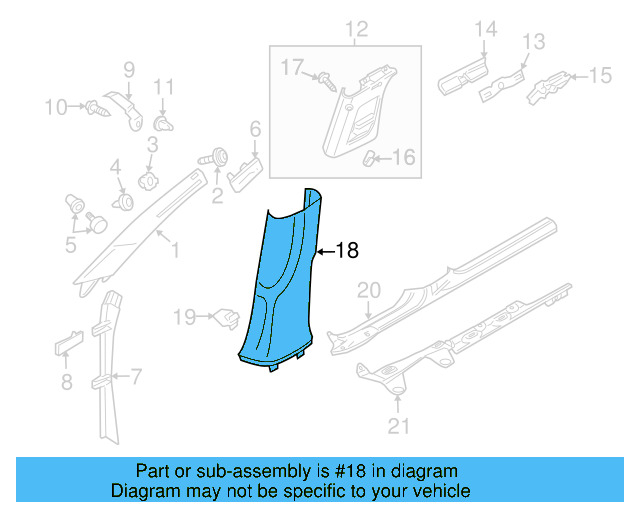 Upper Center Pillar Trim Screw N-909-197-01 - View 6