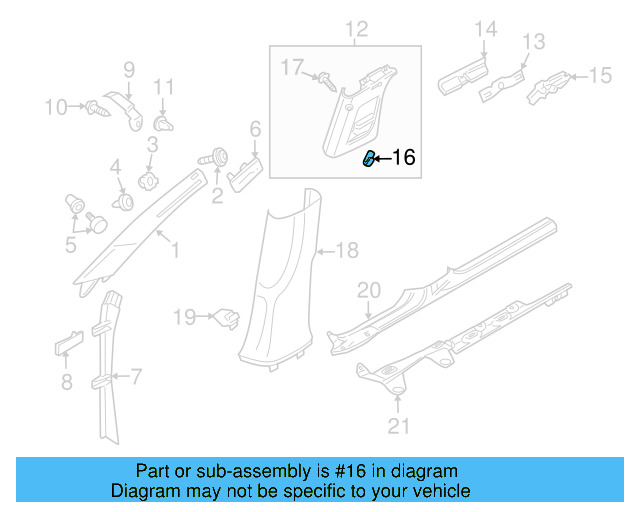 Coat Hook 3C0-857-635-Y20 - View 9