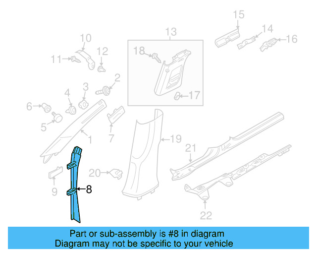 Kick Panel Trim 3C0-868-238-A-9B9 - View 2