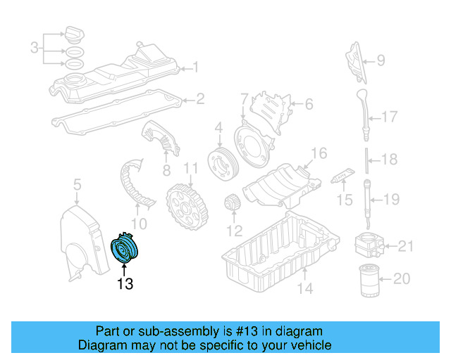 Engine Timing Belt Tensioner 06A-109-479-F - View 11