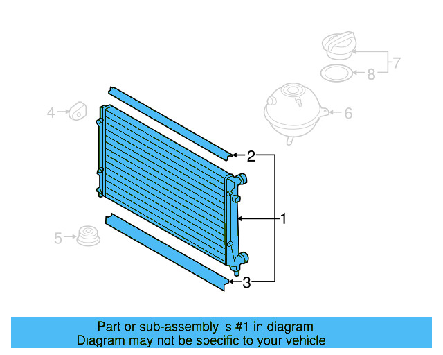 Radiator Assembly 5K0-121-251-AA - View 6