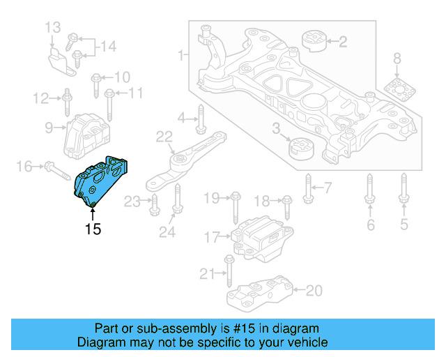 Motor Mount Support 1K0-199-588 - View 38
