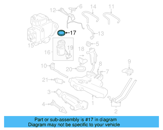 Fuel Pump Assembly Seal 1J0-919-133-B - View 33