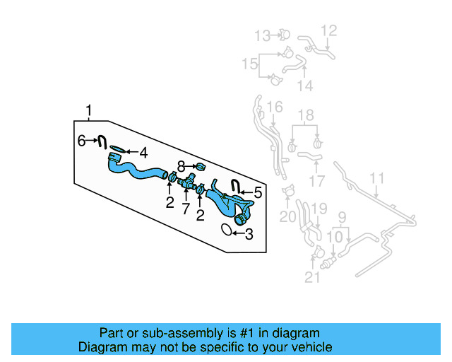 Upper Hose 3C0-122-101-GJ - View 4