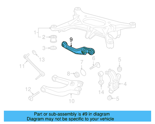Upper Control Arm 4E0-505-323-AB - View 3