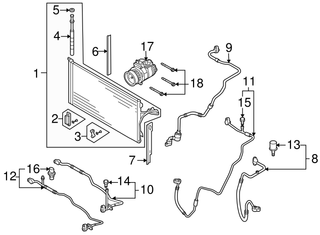 A/C Refrigerant Discharge Hose 7L6-820-721-BJ