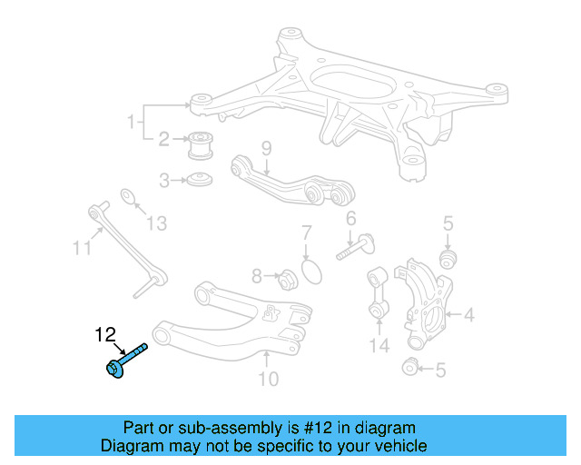 Lateral Arm Adjust Bolt WHT-001-662 - View 4