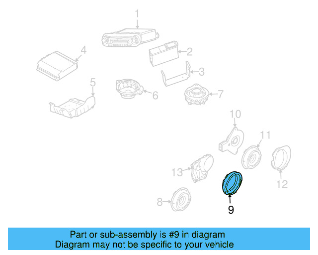 Speaker Seal 1Y0-035-217 - View 2