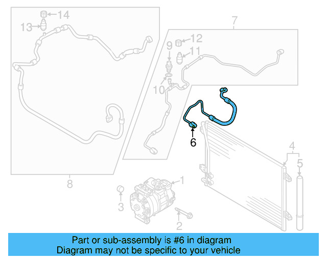 A/C Refrigerant Discharge Hose 5C0-816-721-K - View 13