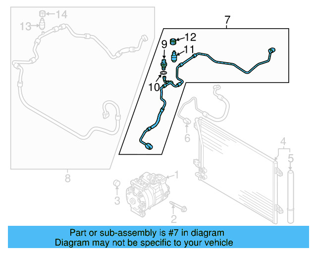 A/C Refrigerant Discharge Hose 5C0-816-721-K - View 10