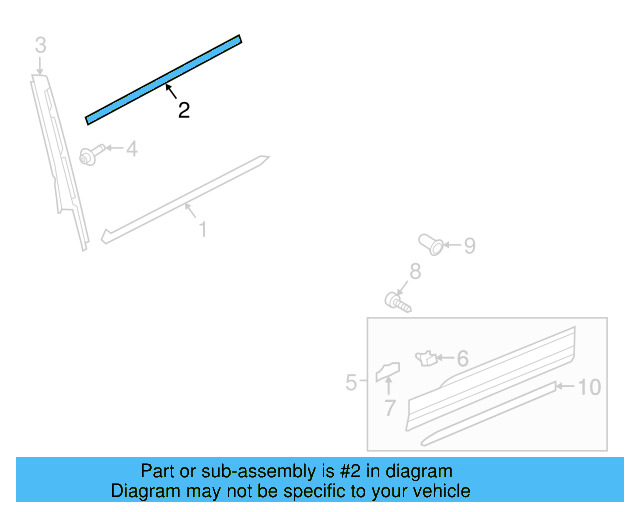 Frame Molding 5NN-839-643-7Z7 - View 3