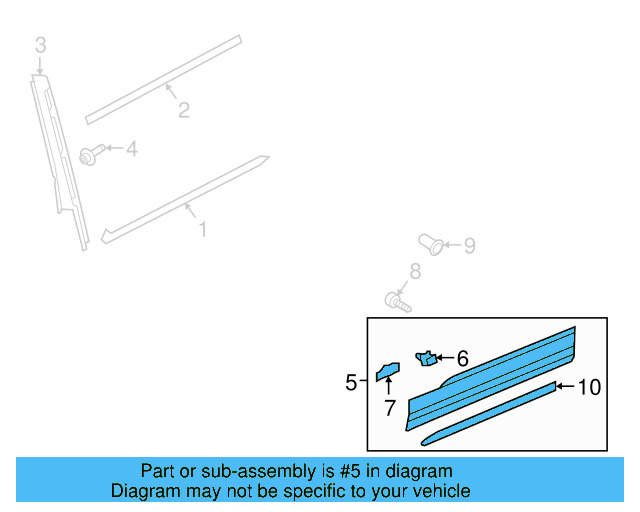 Lower Molding 5NN-854-949-D-GRU - View 2