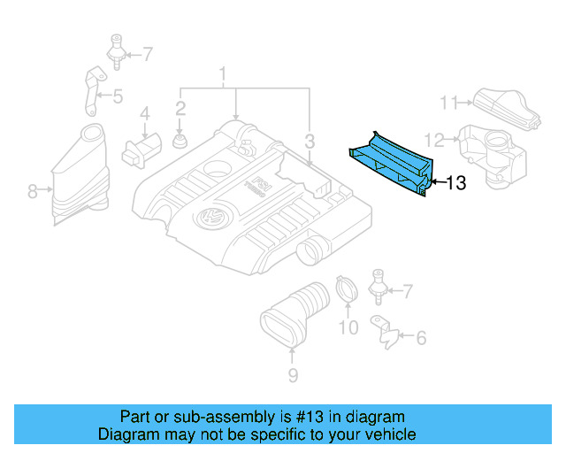 Intake Duct 1K0-129-618-BM - View 7