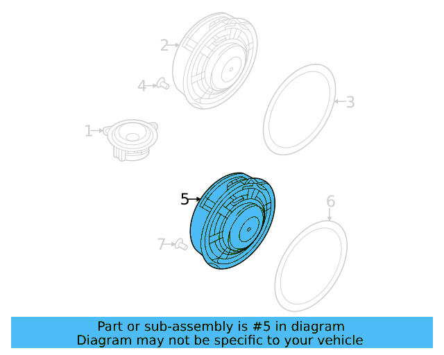 Rear Dr Speaker 11A-035-710 - View 4