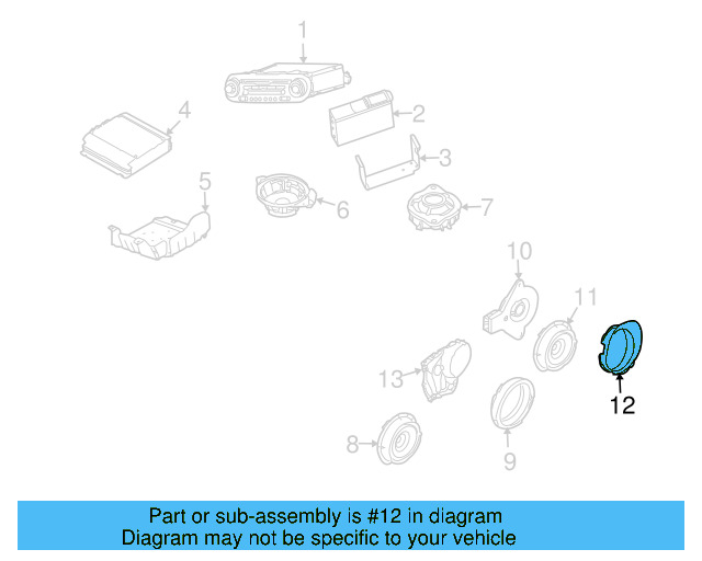 Speaker Seal 1Y0-035-217-A - View 3