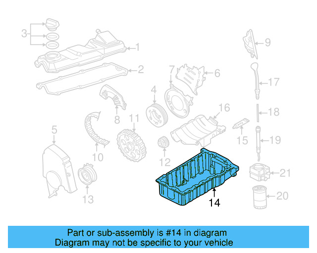 Engine Oil Pan 06A-103-601-T - View 8