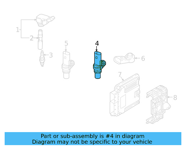 Engine Camshaft Position Sensor 04C-907-601-K - View 30