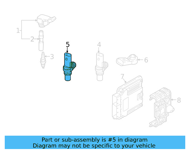 Engine Crankshaft Position Sensor 06H-906-433-D - View 13