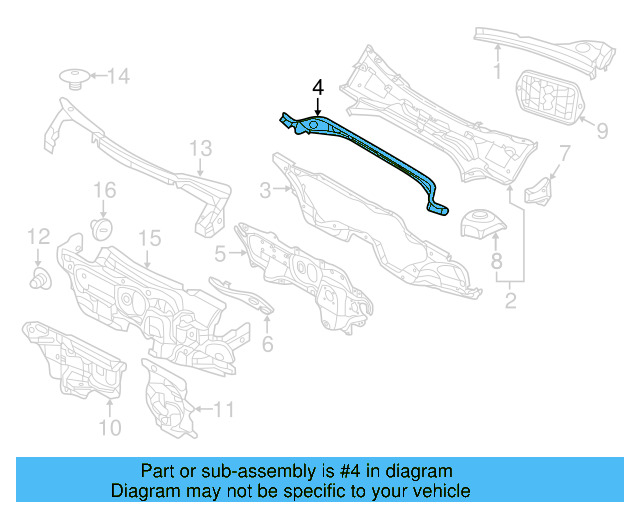 Cowl Panel 5C5-805-422-A - View 10