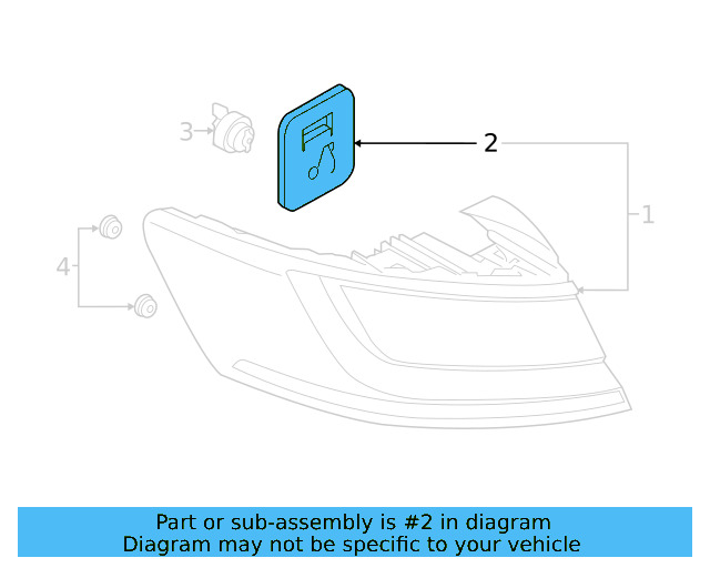 Tail Lamp Assembly Seal 3G8-945-139 - View 2
