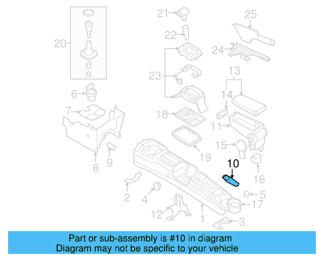 Console Trim Panel 1C0-868-803-3PT - View 15