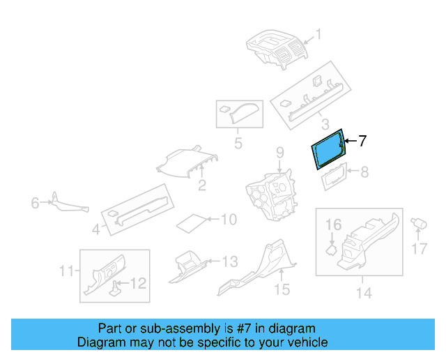 Instrument Panel Trim Panel 1K5-819-447 - View 2