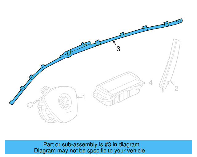 Head Air Bag 3CN-880-741-G - View 3