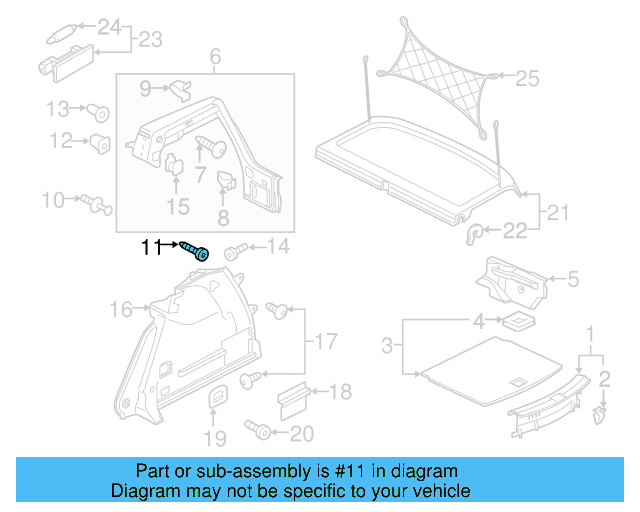 Door Window Switch Bezel Clip 1J0-858-137-B - View 15