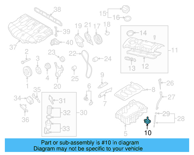 Oil Level Sensor 06E-907-660 - View 40