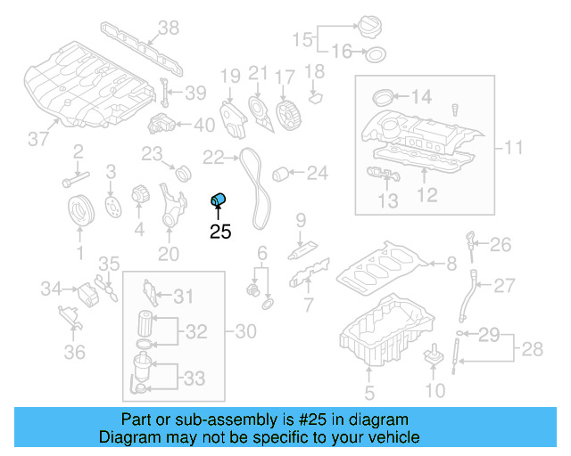 Engine Timing Belt Idler 06B-109-244 - View 19
