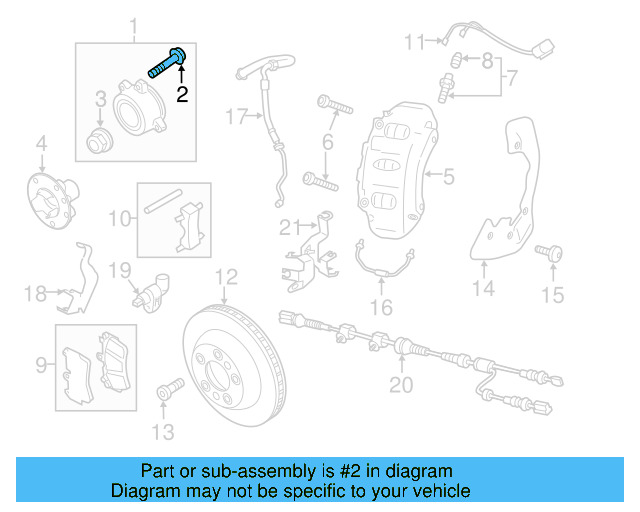 Hub Assembly Mount Bolt WHT-004-835