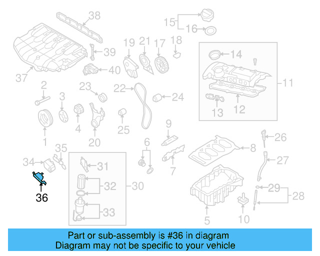 Oil Cooler Retainer 06D-121-521-C - View 7