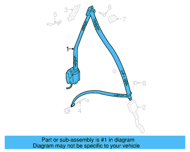 Shoulder Belt 1EM-857-705-B-HCP