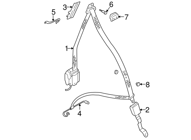 Seat Belt Guide 1E0-857-817-A