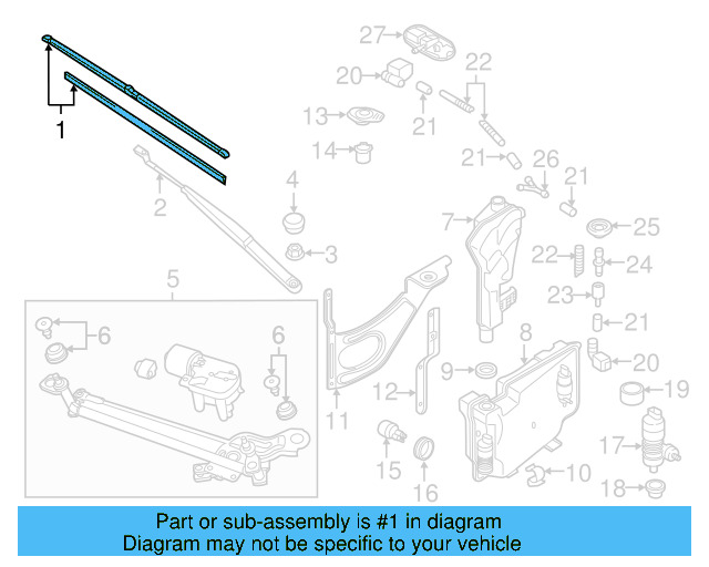Wiper Blade 5G1-998-002 - View 10