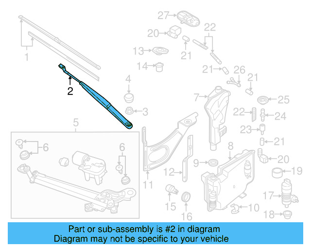 Wiper Arm 5GM-955-409 - View 15