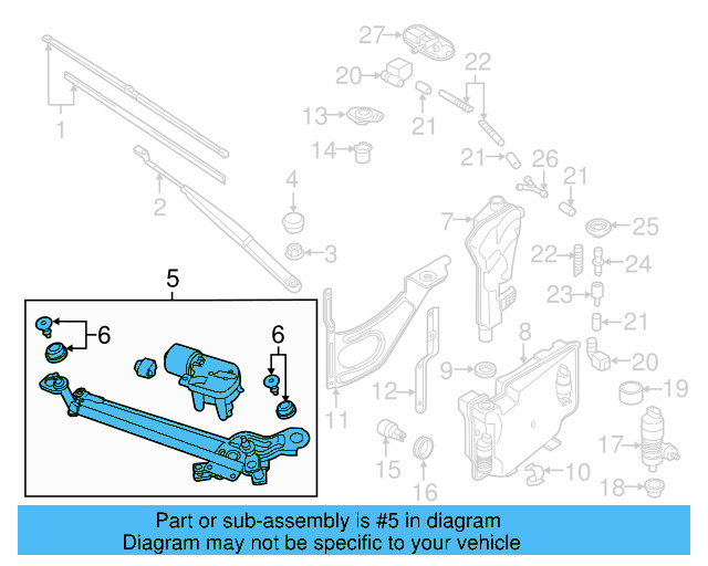 Motor & Linkage 5G1-955-023-D - View 4