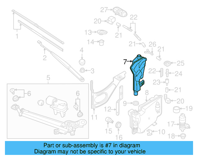 Washer Reservoir 5Q0-955-453-AK - View 6