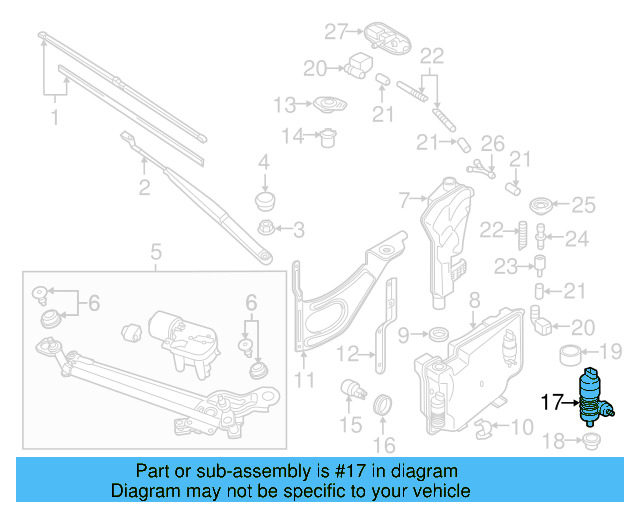 Washer Pump 1K5-955-651 - View 6