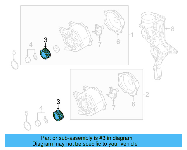 Alternator Pulley 06B-903-119-D - View 24